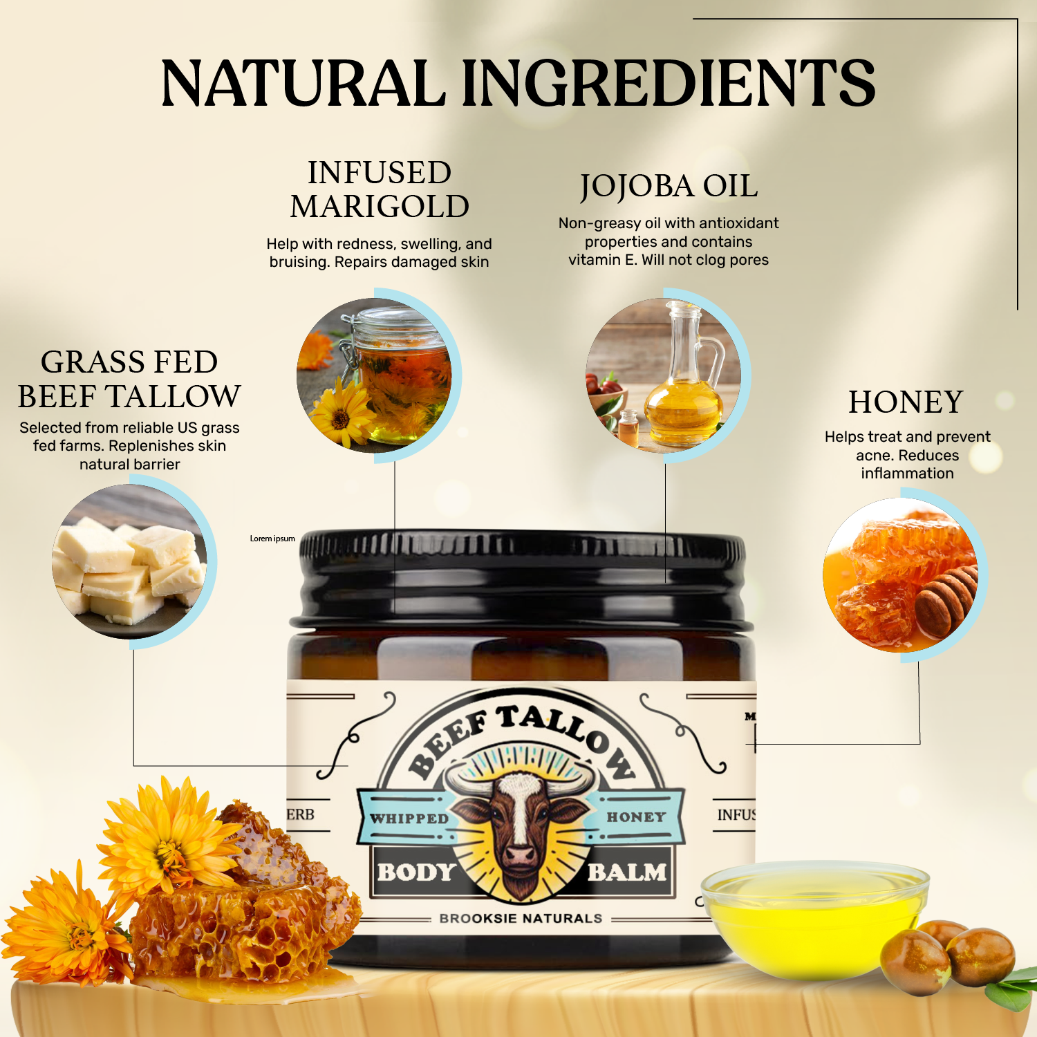 Brooksie Naturals Beef Tallow Ingredients