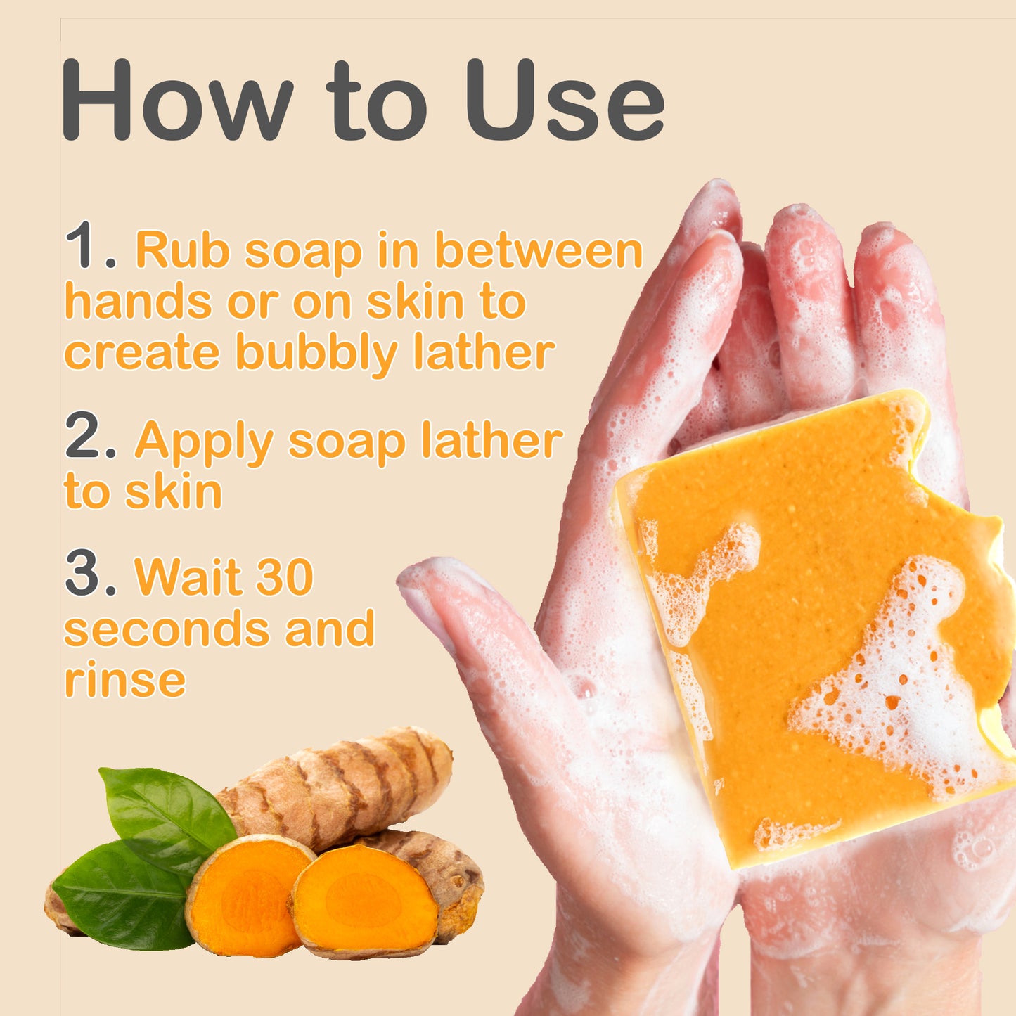 Turmeric Soap Bar 2 Pack Citrus Scent