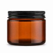Amber Glass Jar with Lid