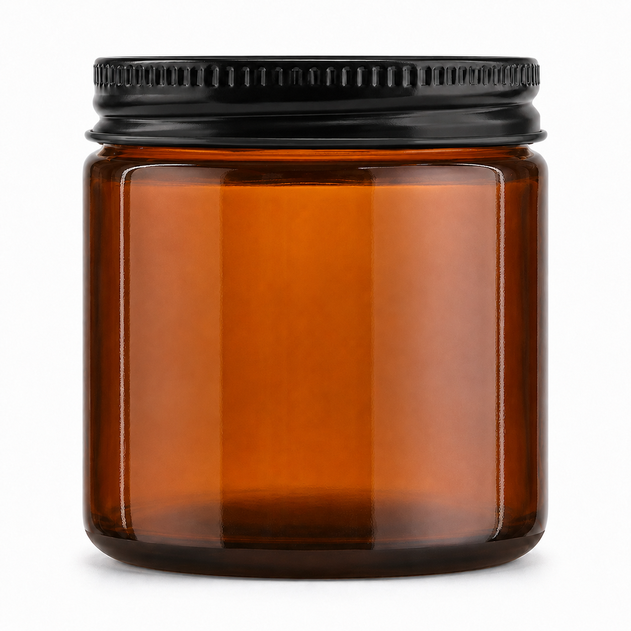 Amber Glass Jar with Lid