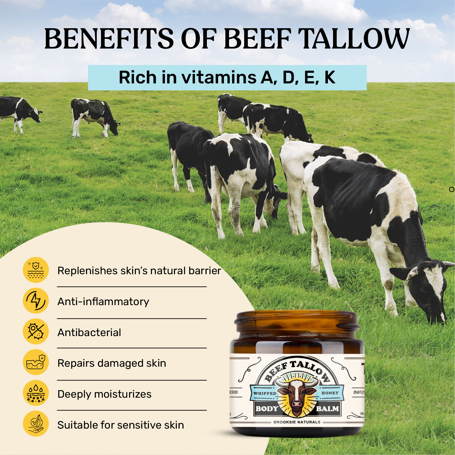Brooksie Naturals Beef Tallow Benefits