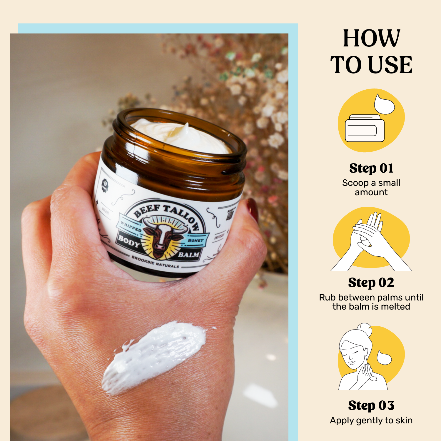 Brooksie Naturals Beef Tallow How to Use