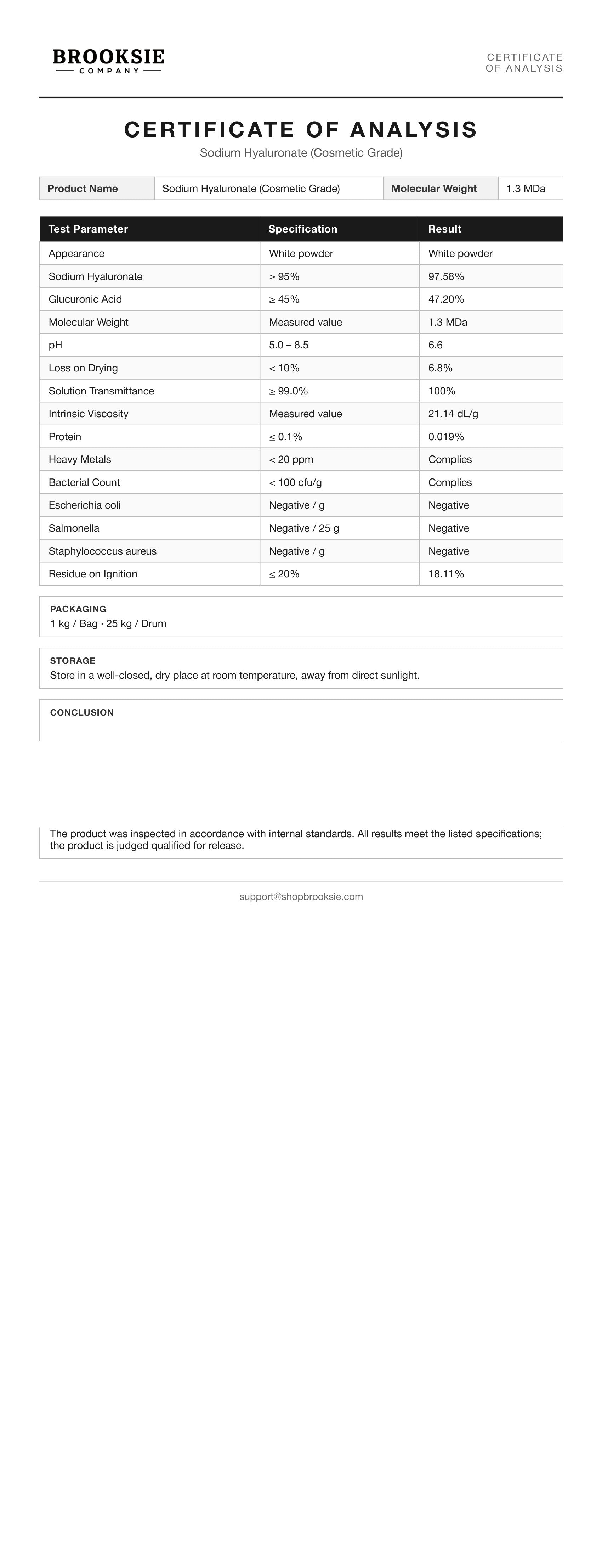 Hyaluronic Powder High Molecular Weight
