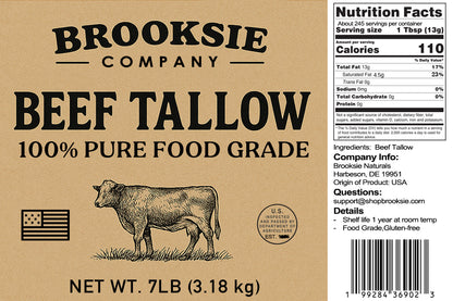 Brooksie Naturals food grade label