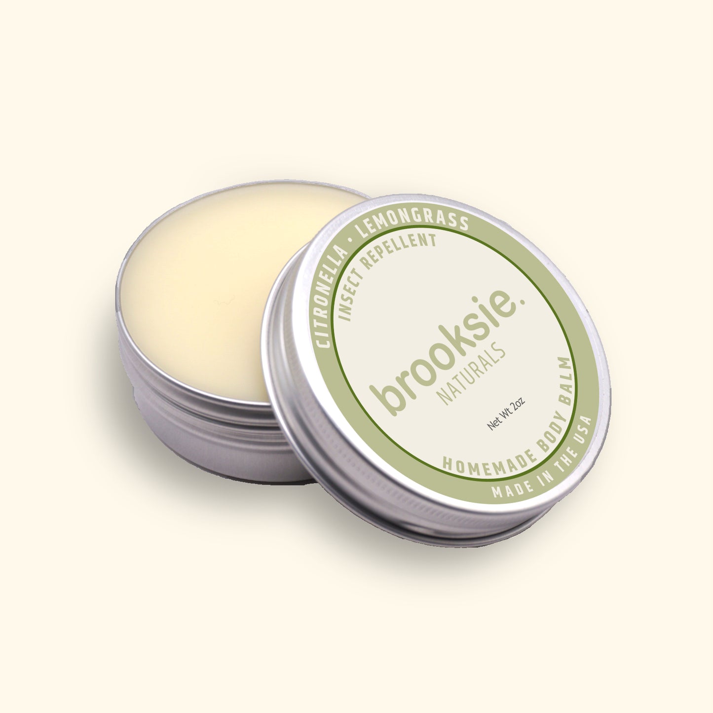 Brooksie™ Mosquito Repellent Balm Handmade with Citronella, Lemon Grass Essential Oils DEET Free. Protects Against Mosquitos, Flies, and Ticks All Natural