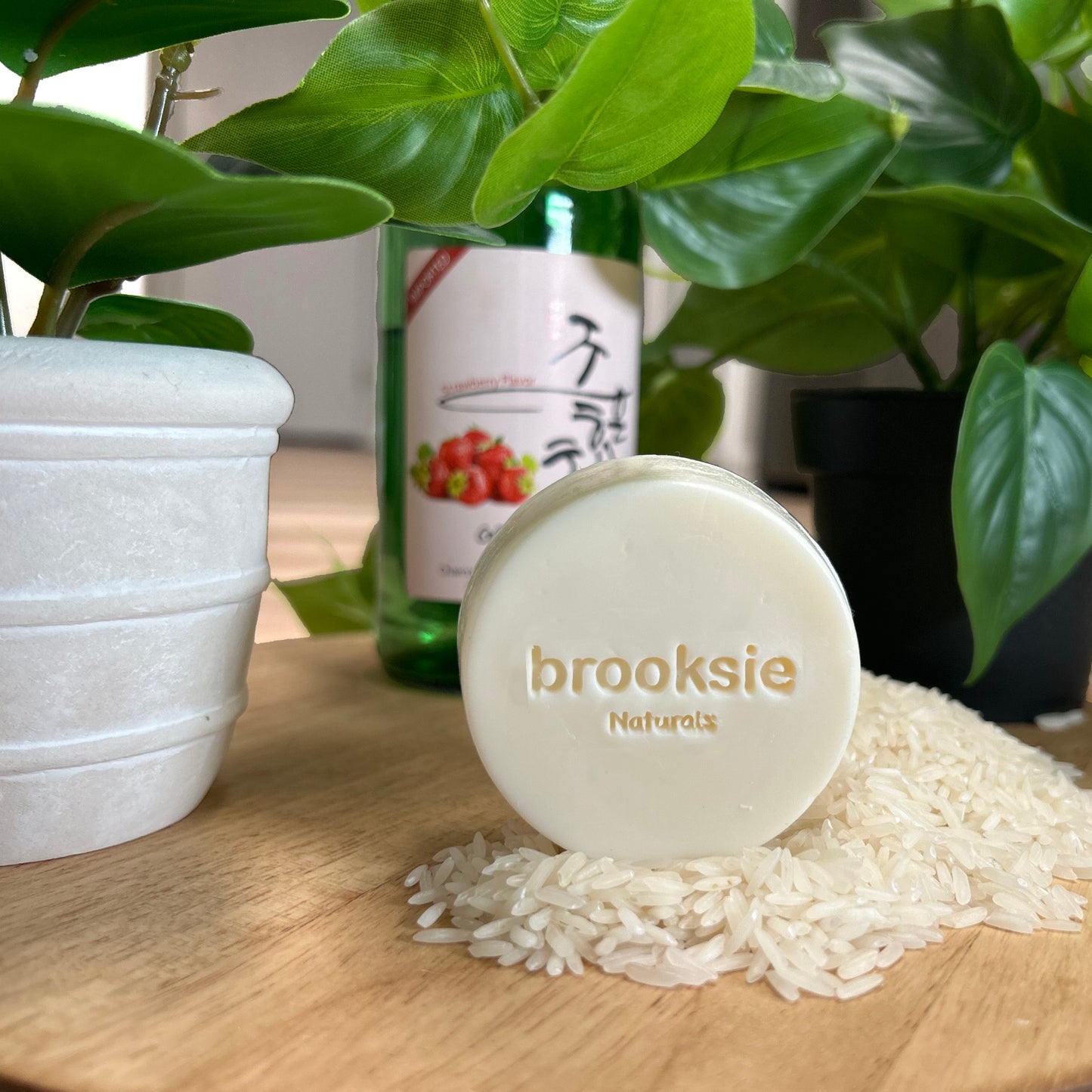 Brooksie™ Rice Water Shampoo Bar. Strengthens, Repairs, Promotes Hair Growth. Handmade in the US with Rice Water and Rosemary.